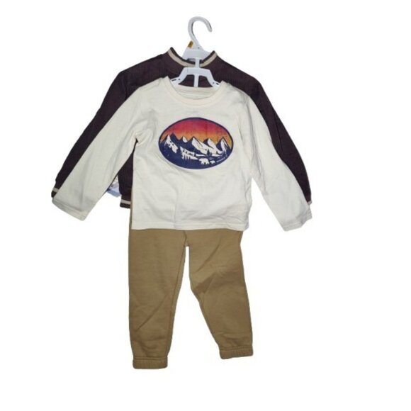 Bearpaw Corduroy Jacket Boy's 3-piece Set W LS Top Joggers 2T NWT - Picture 3 of 10